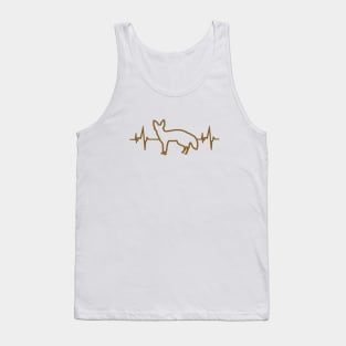 ECG heartbeat desert fox scoop dog prairie love Tank Top